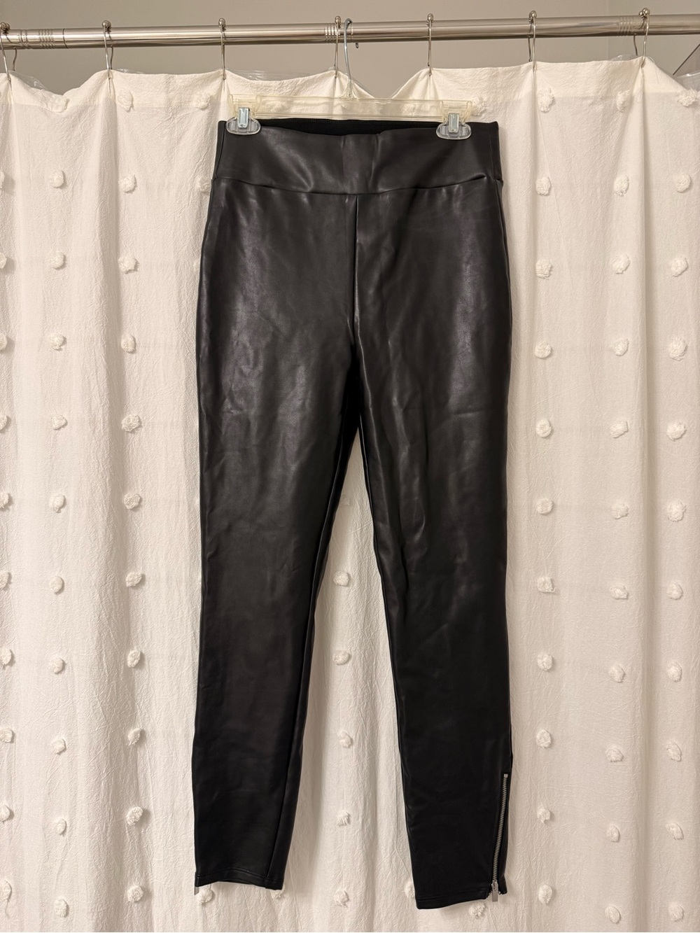 Abercrombie & Fitch Black Faux Leather Skinny Pants